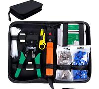 SGILE Comprobador de Cable de Red RJ45, Network Tool Kits Red RJ 45, Profesional Mantenimiento de la Computadora LAN Cable Tester 9 en 1 Herramientas de Reparación