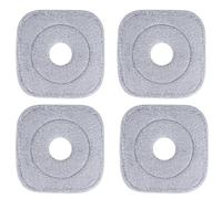 Sgizoku Almohadilla de repuesto universal para fregona cuadrada giratoria y cubeta, repuesto de microfibra para cubierta de repuesto de fregona de piso, lavable y reutilizable para limpiar suelos, 4