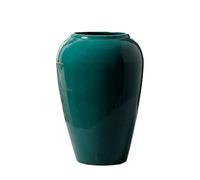 SGKOMN Green Ceramic Vase, Vases for Dried Flowers and Artificial Flowers,Living Room Decorations, Thanksgiving Gifts for The Family (Green-17 * 17 * 27cm)