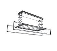 SGKOMN Secador de Ropa de Techo de Aluminio y Acero, secador eléctrico con Control Remoto, tendedero eléctrico de Techo con Control Remoto automático., A