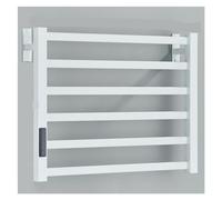 SGKOMN Toallero eléctrico con calefacción, Pantalla Digital táctil de Acero Inoxidable 304, Temporizador programable, termostato y Soporte para Secadora Impermeable., White 8003-Left Wire