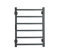 SGKOMN Toallero eléctrico con calefacción, Pantalla Digital táctil de Acero Inoxidable 304, Temporizador programable, termostato y Soporte para Secadora Impermeable., Black 6001-Left Wire