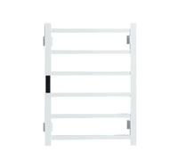 SGKOMN Toallero eléctrico con calefacción, Pantalla Digital táctil de Acero Inoxidable 304, Temporizador programable, termostato y Soporte para Secadora Impermeable., White 6001-Right Wire