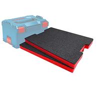 Shadow Foam Insertos L-Boxx - Ajuste perfecto para Bosch L-Boxx 102-374 [Rojo 30 mm Twin Pack] Insertos de espuma para caja de herramientas modular Sortimo L-Boxx | Ideal para herramientas eléctricas,