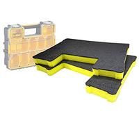 Shadow Foam Insertos para organizador Stanley FatMax Pro y organizador DeWalt Pro [paquete doble amarillo de 30 mm] Espuma fácil de despegar | Para herramientas, herramientas eléctricas y organización