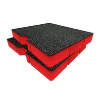 Shadow Foam Paquete de inserción compatible con Toughbuilt Stacktech 3 XL Cajón | Cortar y pelar la espuma para la organización de caja de herramientas, Kaizen, 5S (rojo, 50 mm)
