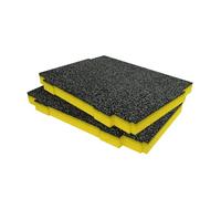 Shadow Foam Paquete de insertos compatible con sistemas modulares Makpac, espuma de corte y pelado para organización de cajas de herramientas (amarillo, 30 mm)