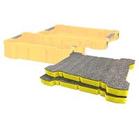 Shadow Foam ToughSystem 2.0 Inserto de bandeja para herramientas [paquete doble] para cajas de herramientas Dewalt | Organización de herramientas (30 mm, amarillo)