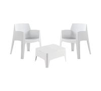 Shaf costa - set de muebles de exterior 2 plazas color blanco