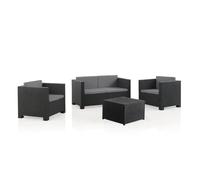 Conjunto de jardín diva mediterráneo de 4 plazas