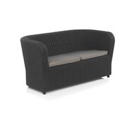 Shaf - Nova | Muebles Jardin Exterior - Sofa 2 Plazas para Terraza o Balcon | Fabricado en España con Materiales Reciclados - Color Grafito