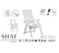SHAF Sillón Plegable Blanco para 4 Personas