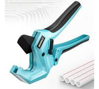SHALL Cortador de tubos de plástico de 1-5/8 (44 mm), cortador de PVC, cortador de tubos con trinquete para cortar mangueras de plástico PEX, PVC y PPR de 44 mm de diámetro exterior