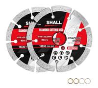 SHALL Disco de corte de diamante de 115 mm (4,5 pulgadas) x 22,2 mm,Apto para piedra y hormigón, Se puede utilizar húmedo o seco.