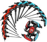 Shall Juego de 14 llaves hexagonales con mango en T, 7 piezas métricas y 7 piezas Torx, para reparación de automóviles y bicicletas, bricolaje, reparación del hogar y mantenimiento mecánico