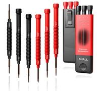 SHALL Juego de destornilladores de precisión de 6 piezas con funda, 12 tamaños de mini destornilladores magnéticos, kit de herramientas de reparación de bricolaje para computadora portátil