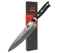 SHAN ZU, cuchillo de cocina de acero damasco, profesional, 20 cm
