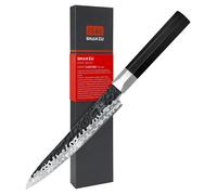 SHAN ZU: Cuchillo de cocina japonés de 15 cm, cuchillo multiusos de 7 capas, cuchillo de cocina profesional de acero 9Cr18MoV, cuchillo de chef de alta calidad con mango de fibra de vidrio G10