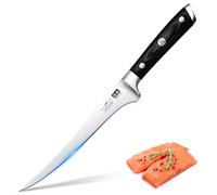 SHAN ZU Cuchillo para filetear, cuchillo de fileteado, afilado, 18 cm, acero inoxidable alemán, cuchillo profesional