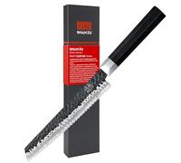 SHAN ZU Cuchillo Pan Cocina Japonés 20cm Dentado Acero Forjado 7 Capas