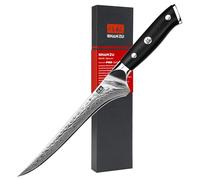 SHAN ZU Cuchillo Deshuesador Damasco 18 cm, Cuchillo para Pescado Japones | Acero Japonés de 67 Capas, Cuchillo de Filete Profesional para Pescado y Carne, Mango de Material G10 - PRO Series