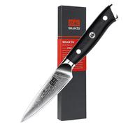 SHAN ZU, cuchillo pelador de acero damasco, cuchillo para verduras, 9,5 cm, cuchillo de cocina pequeño