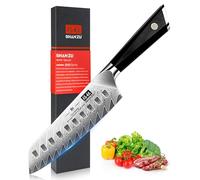 SHAN ZU Cuchillo Santoku, Cuchillo de Cocina Damasco de Acero 10Cr15MoV de 67 Capas, Cuchillo Japones con Mango G10, Cuchillo de Cocinero Profesional, Súper Afilada para Cortar Verdura, Fruta, Carne
