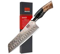 SHAN ZU Cuchillo Santoku Damasco de Cobre y Acero 33 capas