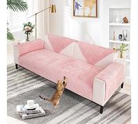 SHANNA Chenilla Suave Funda Sofa Chaise Long 1 2 3 4 Plazas Protector Cubre Sofa, Nuevas Antideslizantes Universales Fundas de Sofá con Textura Gruesa Sólida para Sala de Estar (Rosa, 90 * 180cm)