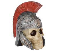ShanQuilyx Estatua de cráneo de Soldado de Resina, Escultura de Esqueleto para decoración del hogar, Adorno de cráneo Artesanal con diseño gótico romántico, Ideal para Sala de Estar, Oficina,