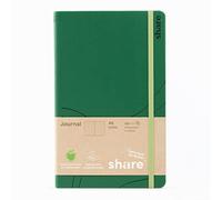 share Diario A5 con cuadrícula de puntos, para una lección para un niño en edad escolar, cuaderno de reciclaje de cáscaras de manzana, color verde