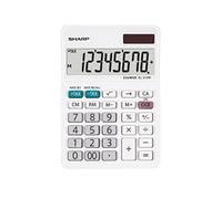 Sharp - Calculadora de mesa LCD, color blanco