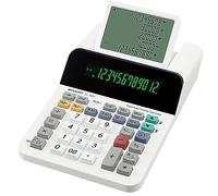 Sharp Calculadora de escritorio EL-1501 — Pantalla LCD 12 dígitos 5 líneas, Pilas, Blanco