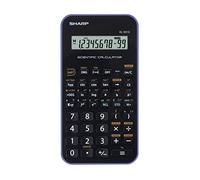 Sharp EL-501 x Calculadora Escolar científica con Entrada D.A.L (Funciona con Pilas), Color Morado y Negro