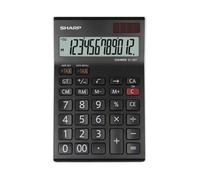 Sharp EL125TWH - Calculadora (pantalla de 12 dígitos, solar y a pilas), color ne