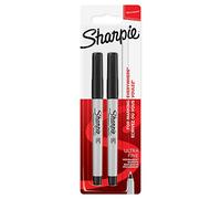 Sharpie Rotulador permanente negro – punta muy fina 0,5 mm – 2 unidades