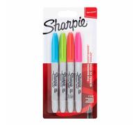 Sharpie – Rotuladores permanentes – Punta fina – Colores divertidos surtidos – Juego de 4
