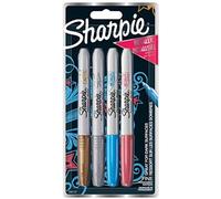 Sharpie 2067107 rotuladores metálicos permanentes, punta fina, colore