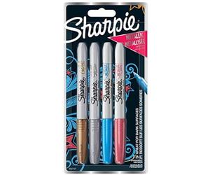 Sharpie 2067107 rotuladores metálicos permanentes, punta fina, colore