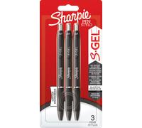 Sharpie S-Gel | Bolígrafos de gel | Punta mediana (0,7 mm) | Tinta negra | 3 unidades