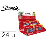 Sharpie Acrylic Rotuladores Surtidos Expositor de 24 Unidades con Punta Redonda y Pincel