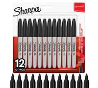 SHARPIE BLISTER 12 ROTULADOR SHARPIE PERMANENTE PUNTA FINA NEGRO SHARPIE 19x1x19 Cms.