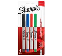 SHARPIE BLISTER 4 ROTULADOR SHARPIE PERMANENTE PUNTA ULTRAFINA BASIC SHARPIE 9x1x19 Cms.