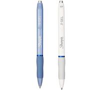 Sharpie Bolígrafo Sgel Fashion Tinta Azul Punta Media 0.7 mm Blanco Y Azul Celeste Surtidos (Set de 12) (Set de 12)