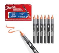 Sharpie Marcadores Rotuladores acrílicos creativos de con punta de pincel base agua | Escribe en la mayoría de superficies | Materiales de arte y manualidades | Naranja | 6 Piezas