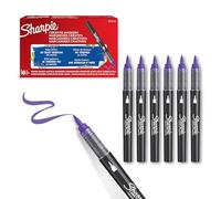 Sharpie Marcadores Rotuladores acrílicos creativos de con punta de pincel base agua | Escribe en la mayoría de superficies | Materiales de arte y manualidades | Lila | 6 Piezas