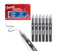 Sharpie Marcadores Rotuladores acrílicos creativos de con punta de pincel base agua | Escribe en la mayoría de superficies | Materiales de arte y manualidades | Gris Frío | 6 Piezas