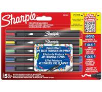Sharpie Marcadores Rotuladores acrílicos creativos de con punta de pincel base agua | Escribe en la mayoría de superficies | Materiales de arte y manualidades | Colores surtidos | 5 unidades