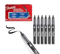 Sharpie Marcadores Rotuladores acrílicos creativos de con punta de pincel base agua | Escribe en la mayoría de superficies | Materiales de arte y manualidades | Negro | 6 Piezas