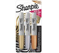 Sharpie Metallic Permanent Markers 3/Pkg-Gold, Silver & Bronze